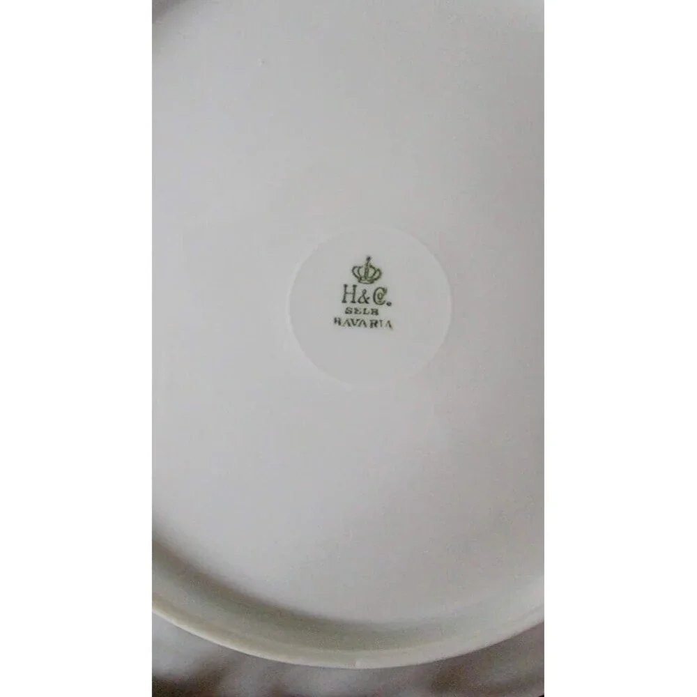 Vintage Heinrich - H&Co Selb Bavaria Gold Greek Key Band Salad Plates- Set of 4
